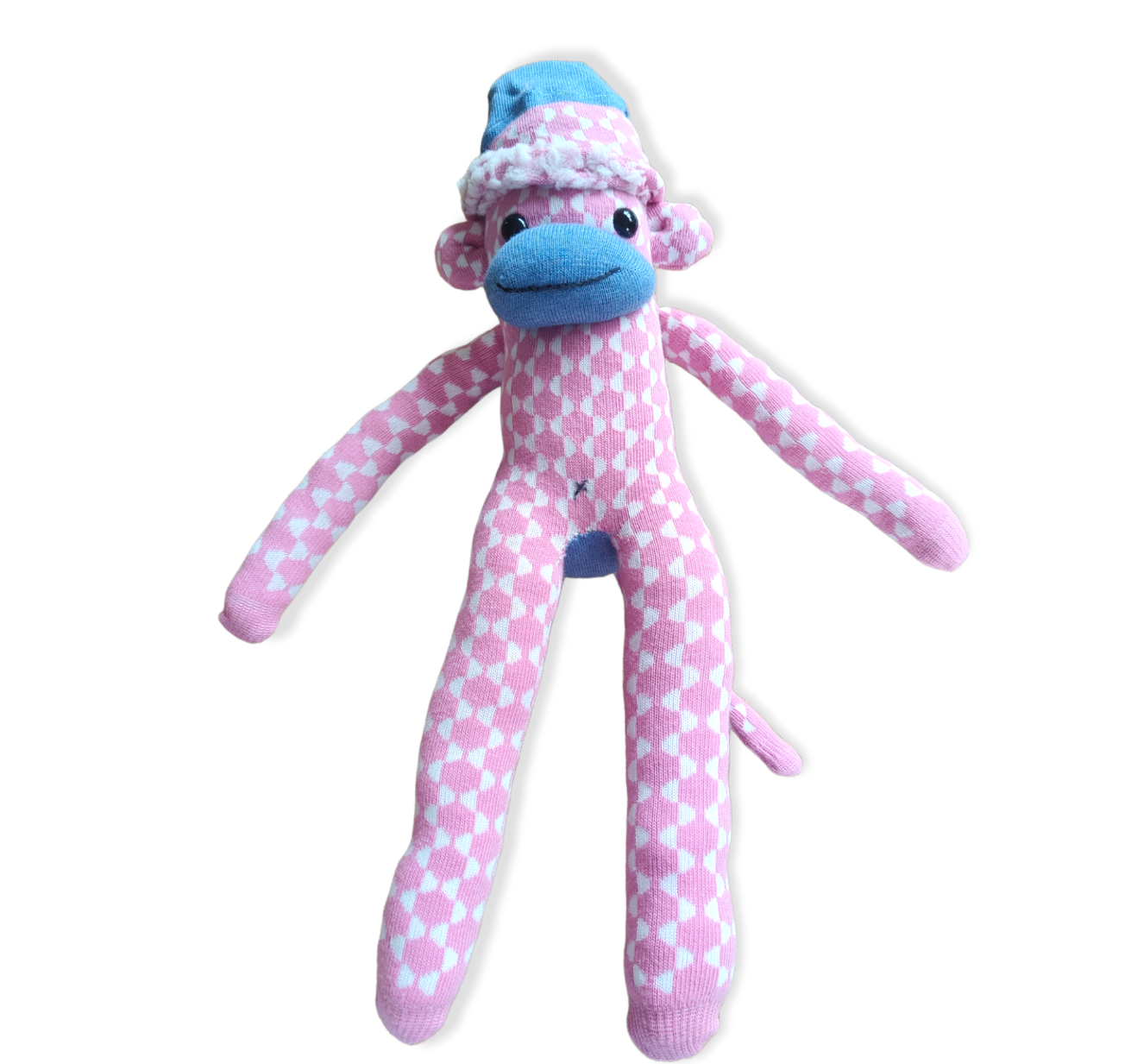 Pink sock best sale monkey dog toy